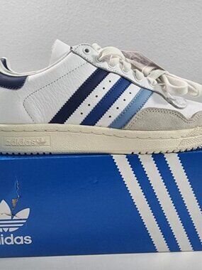 Adidas Originals HRLM Sneakers White Blue Men's Size 5.5 NWT